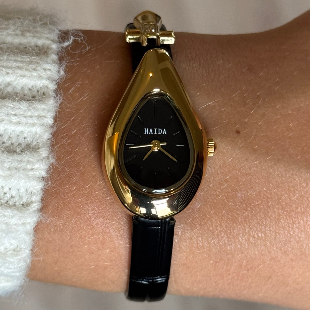 Valentina Watch | Leather Gold