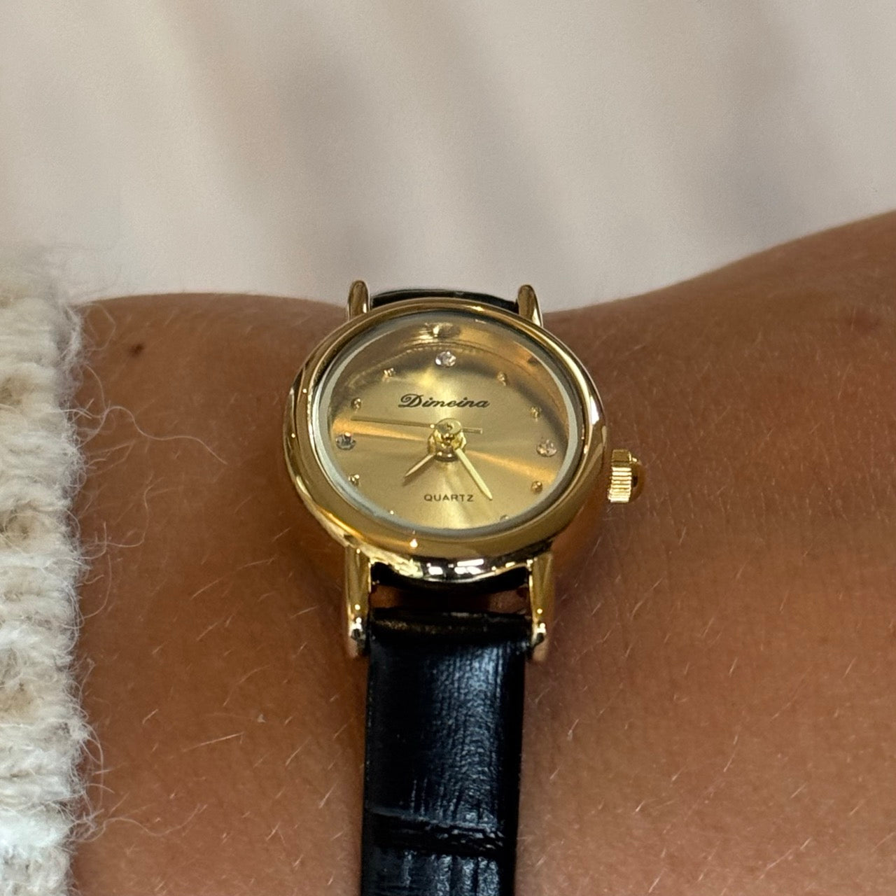 Isabella Watch | Leather Gold