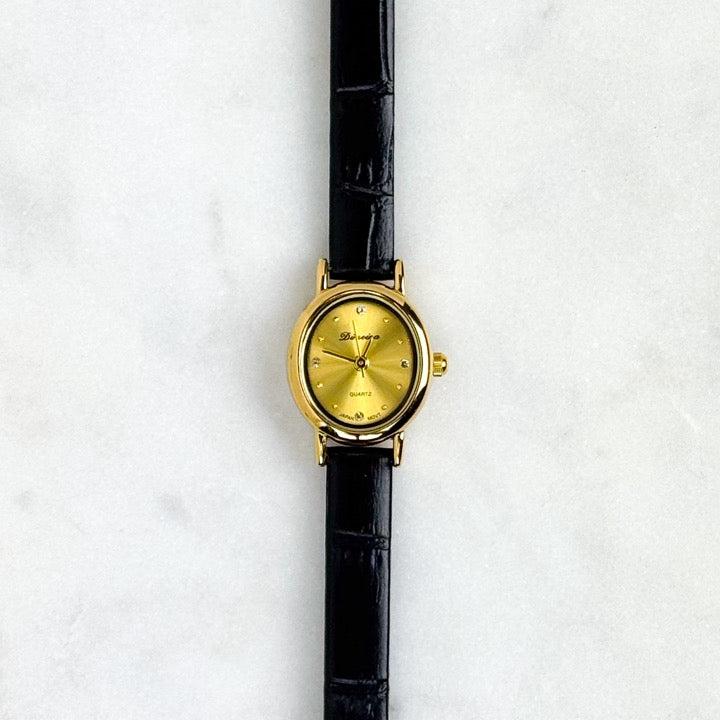 Isabella Watch | Leather Gold