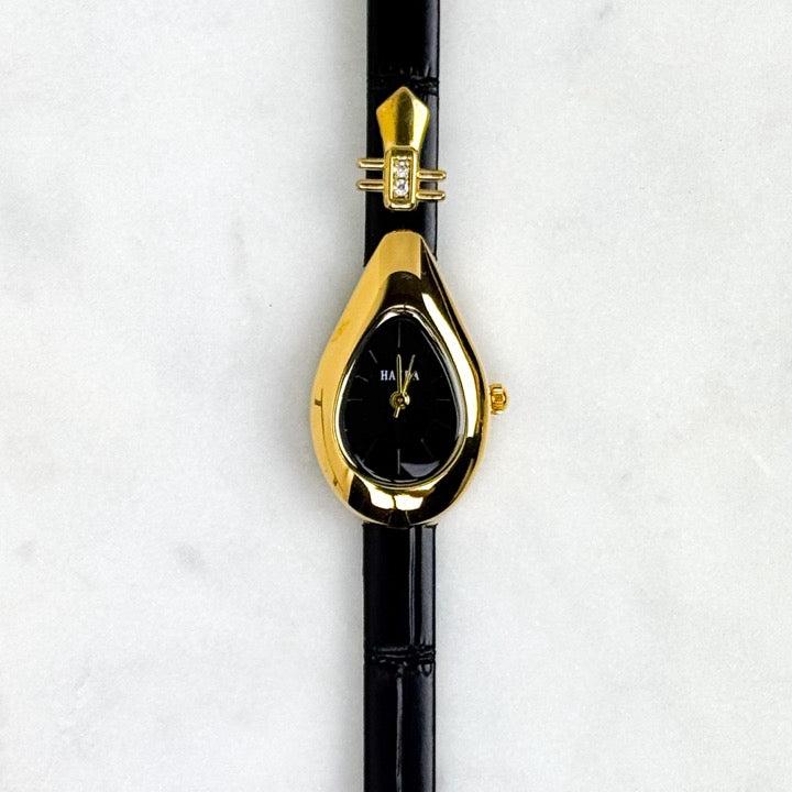 Valentina Watch | Leather Gold